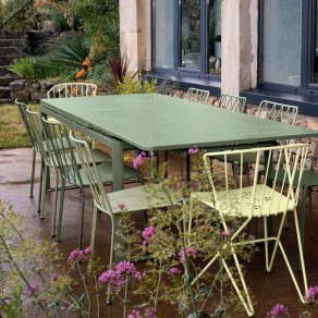 Table à allonges Biarritz Fermob vert cactus ambiance 6