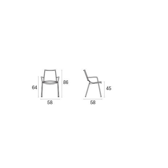 Fauteuil de jardin en acier ALA EMU Fauteuil de jardin en acier ALA EMU