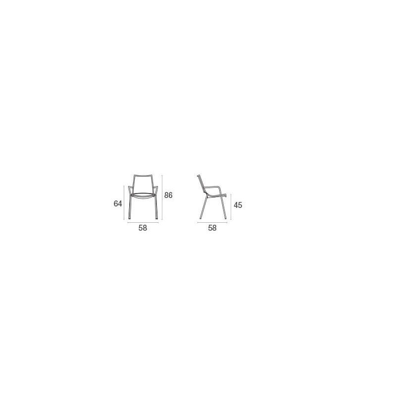 Fauteuil de jardin en acier ALA EMU